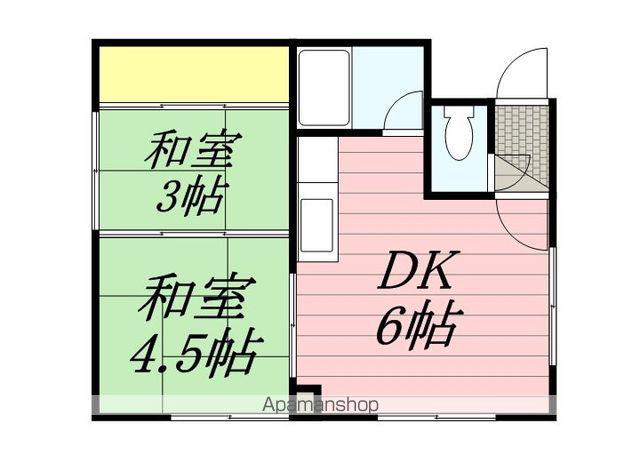 シルビアマンション(2DK/2階)の間取り写真
