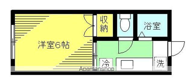 コーポ志摩A棟(1K/2階)の間取り写真