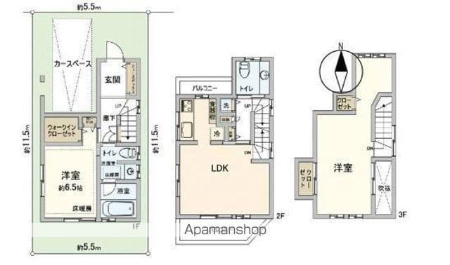 京王電鉄井の頭線 久我山駅 徒歩4分 3階建 築28年(2LDK)の間取り写真