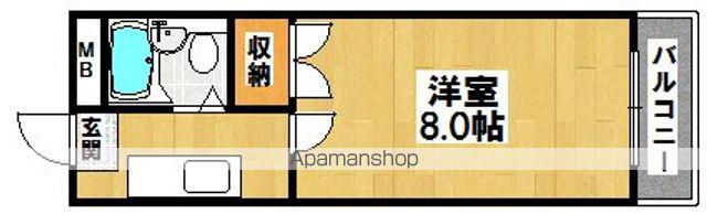 少林寺TKハイツ(1K/2階)の間取り写真