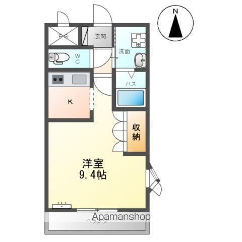 ルミエール(1K/2階)の間取り写真