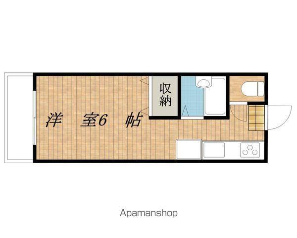 ハイツアルプス(ワンルーム/1階)の間取り写真