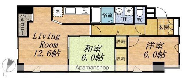 小樽グランドパレス(2LDK/4階)の間取り写真