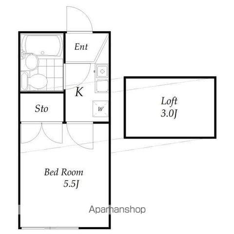サルートセイワ(1K/2階)の間取り写真
