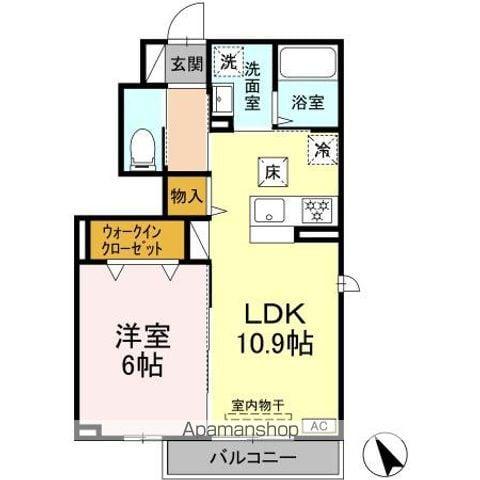 TERRES DETOILESI(1LDK/1階)の間取り写真