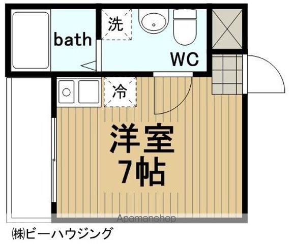 第4三基ビル(ワンルーム/2階)の間取り写真