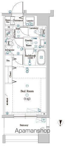 DIPS神楽坂(1K/9階)の間取り写真