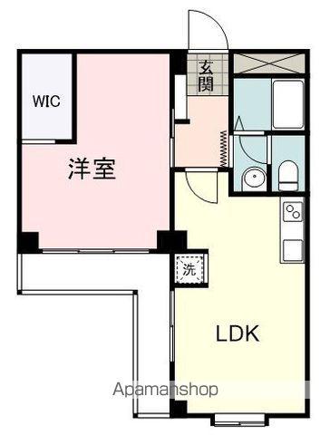 セブンスターマンション清水(1LDK/8階)の間取り写真