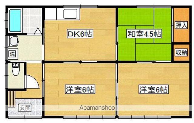 日豊本線 三股駅 徒歩13分 1階建 築30年(3DK)の間取り写真