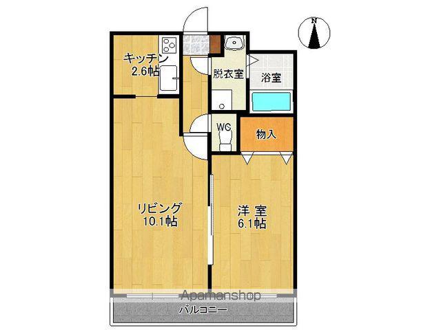イセキ612(1LDK/3階)の間取り写真