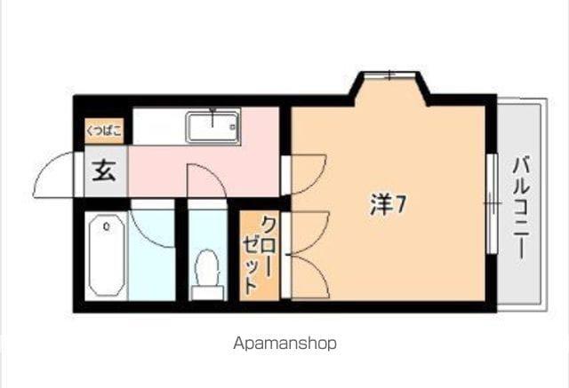 K1ビル(1K/5階)の間取り写真