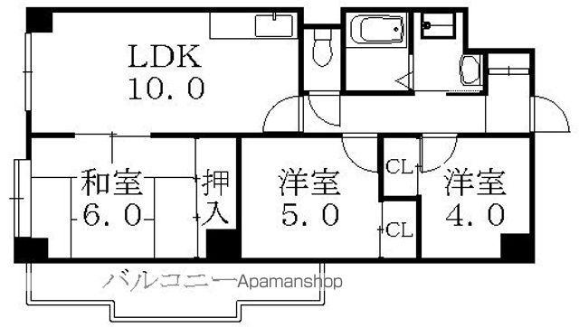 クレセントコート(3LDK/2階)の間取り写真