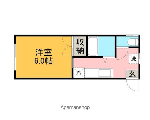 ハイツ伊光(1K/2階)の間取り写真