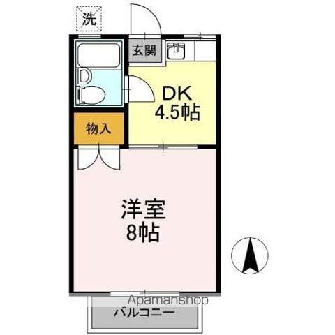 プレジール南昭和(1DK/1階)の間取り写真