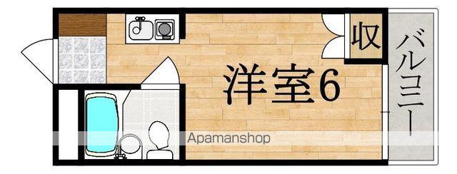 ランドヒルPARTⅢ(1K/1階)の間取り写真