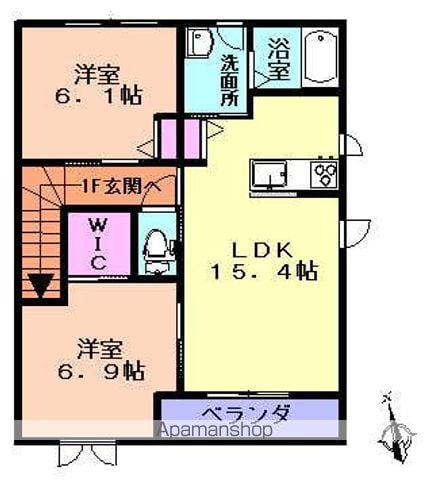 ルイ・アビタシオンB(2LDK/2階)の間取り写真
