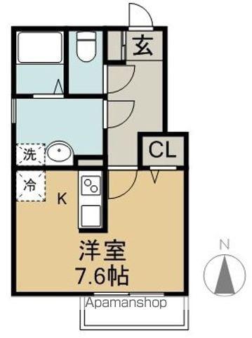 ベルセ常滑(ワンルーム/2階)の間取り写真