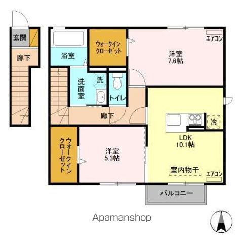 エーデルハイム(2LDK/2階)の間取り写真