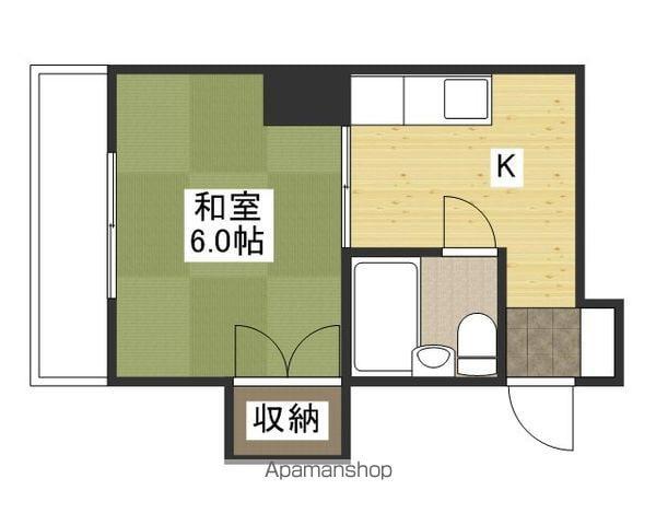 山本ビル(1K/4階)の間取り写真