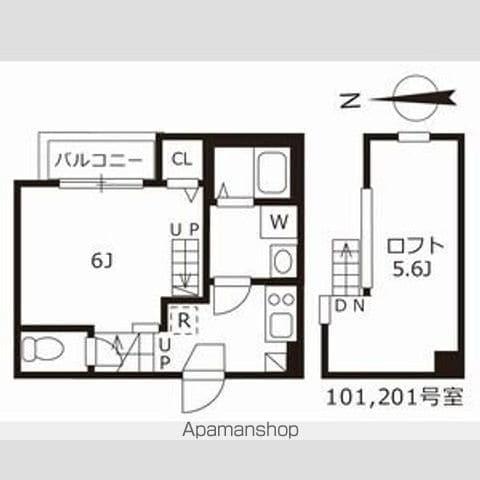 ハーモニーテラス上名古屋(1K/1階)の間取り写真