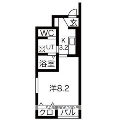 TOPRANGEARAI Ⅲ(1K/1階)の間取り写真