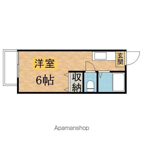 メゾンブランシュ(ワンルーム/2階)の間取り写真