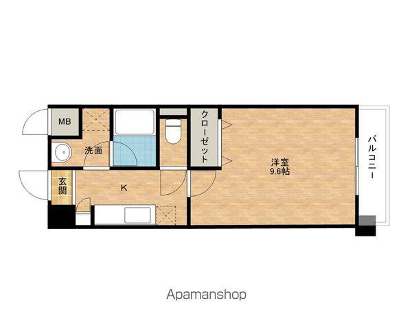 フランディル りんくう(ワンルーム/2階)の間取り写真