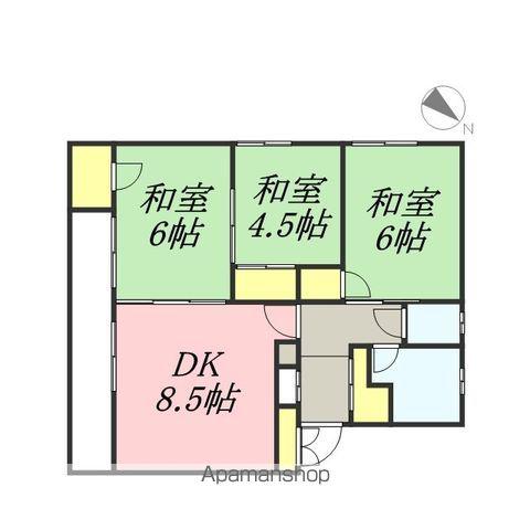 リバティア奥沢(3DK/4階)の間取り写真