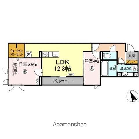 DS LIEN  B(2LDK/2階)の間取り写真