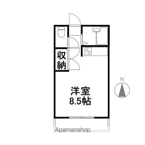 スカイテラス(ワンルーム/2階)の間取り写真