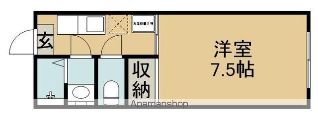 グローバル小田原(1K/2階)の間取り写真