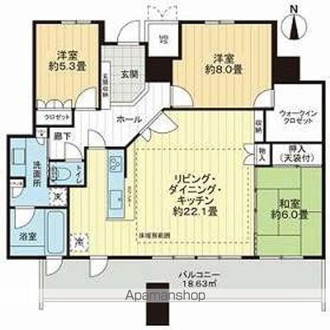 ザ・ライオンズミッドキャピタルタワー(3LDK/35階)の間取り写真