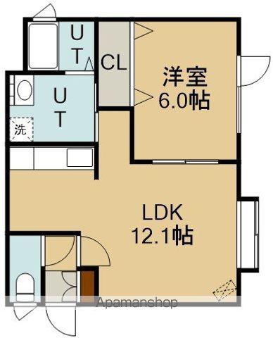 アールズⅡ(1LDK/1階)の間取り写真