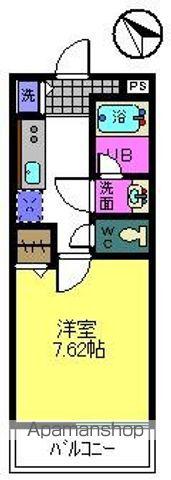 リヴェール泉大津(1K/2階)の間取り写真