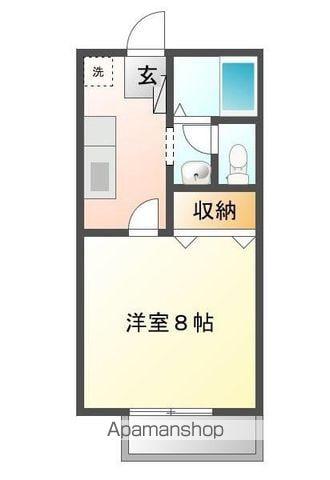 テラセヴェール(1K/2階)の間取り写真