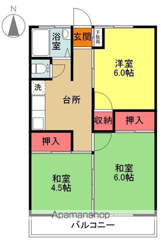 久之浜マンション(3K/2階)の間取り写真