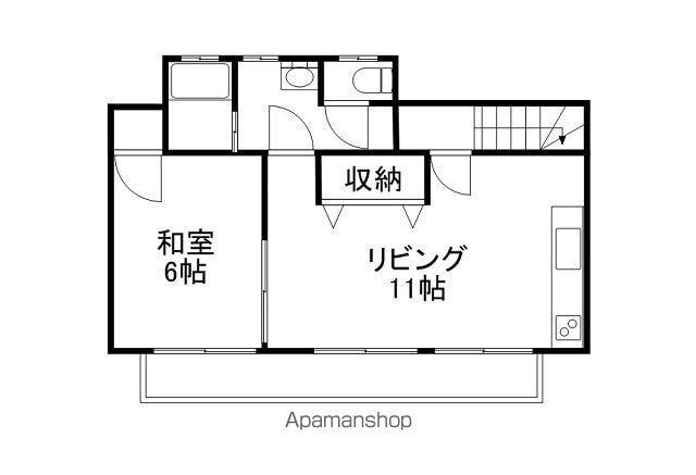 西花輪ハウス(1LDK/2階)の間取り写真
