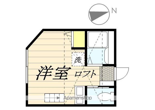 ヒルズ山手A棟(ワンルーム/2階)の間取り写真