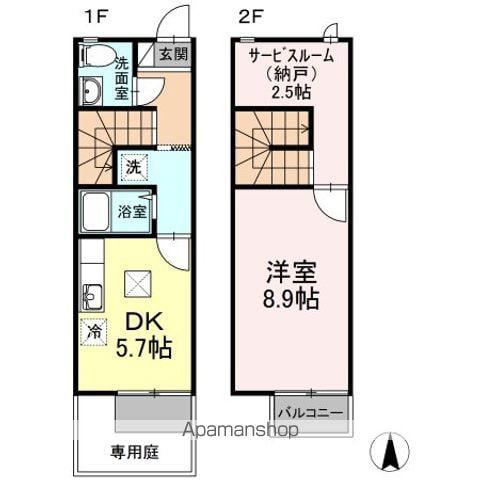 シェソワ今(1DK)の間取り写真