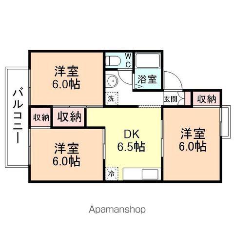 パレーシャル堀川(3DK/1階)の間取り写真