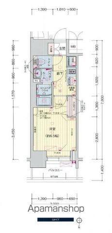 プレサンス広小路通葵(1K/7階)の間取り写真