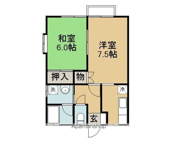 コンフォルト(1LDK/2階)の間取り写真