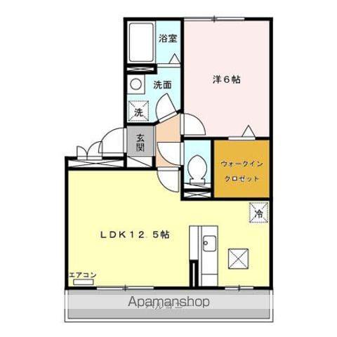 シャルマン(1LDK/1階)の間取り写真