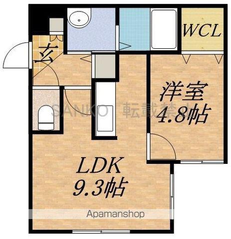プランドールL(1LDK/5階)の間取り写真