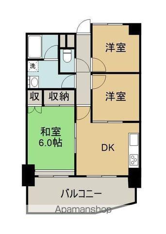 ベルメール土居(3DK/2階)の間取り写真