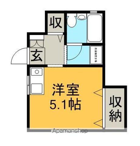 セリエA(ワンルーム/2階)の間取り写真