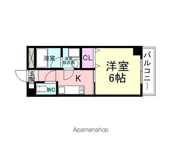 エルシ誠宏3番館(1K/4階)の間取り写真