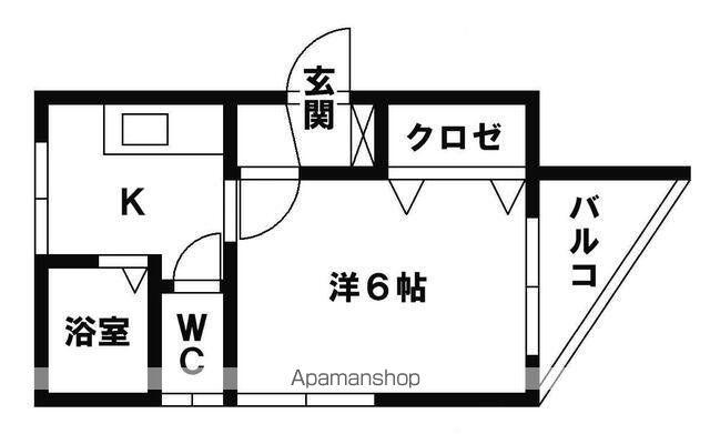 ステディハウス堤(1K/1階)の間取り写真