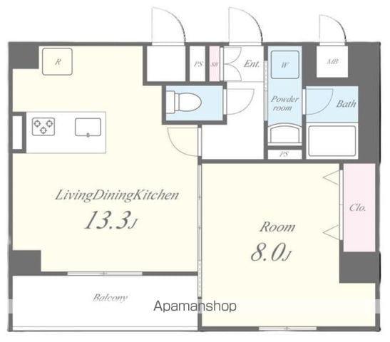 TS RESIDENCE 東陽町(1LDK/6階)の間取り写真