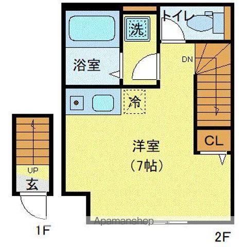 MQUARTO東大和(ワンルーム/2階)の間取り写真